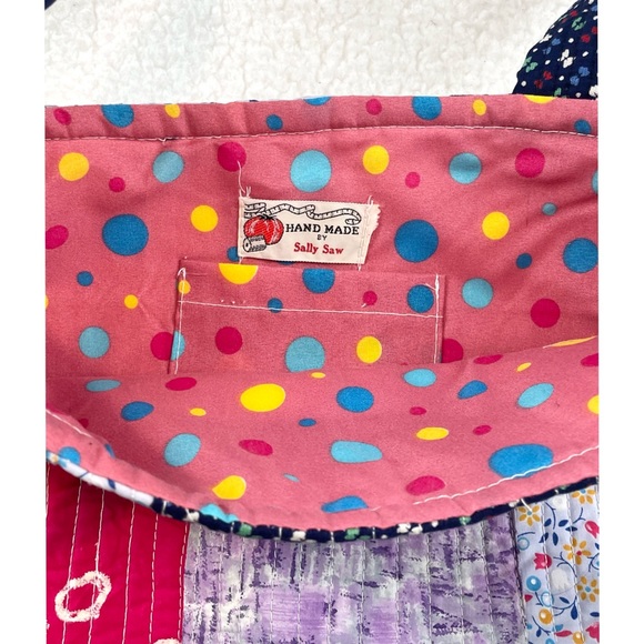 SALLY SAW • Handmade Colorful Patchwork Tote Bag - Picture 6 of 12